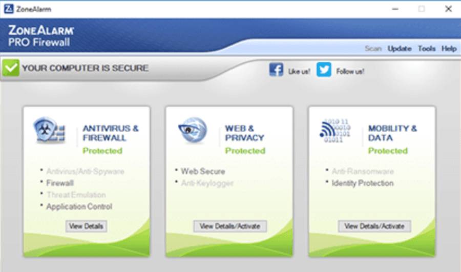 ZoneAlarm - En İyi Antivirüs Programları