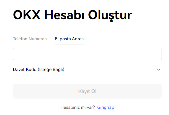 OKX Hesap Oluştur