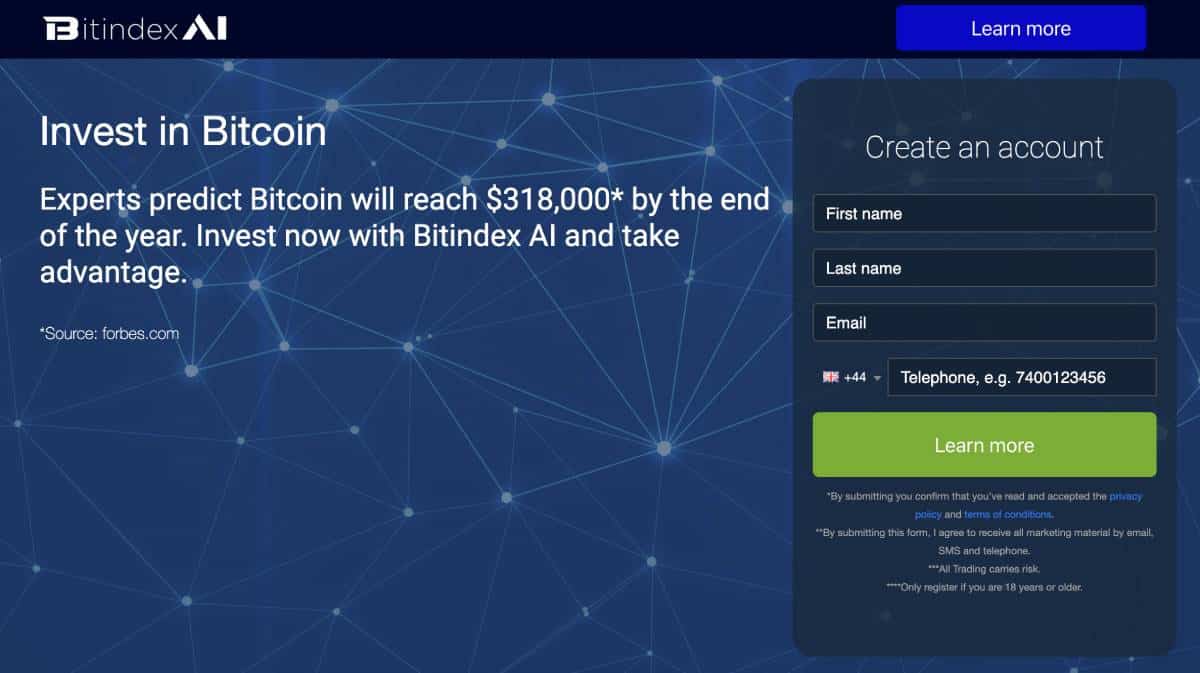 Bitindex AI Website