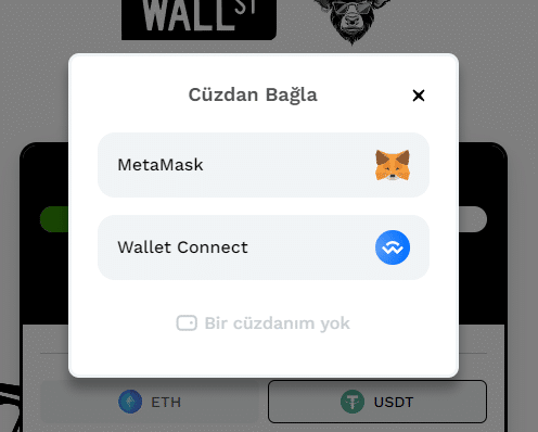 Wall St Memes Cüzdan Bağlantı