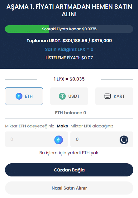 LPX Token Satın Al