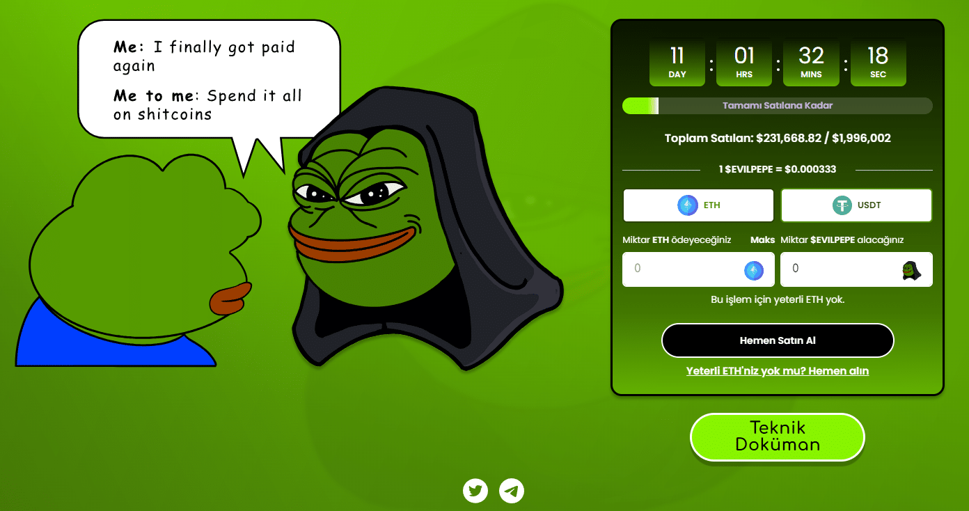 Evil Pepe Coin Fiyat Tahmini