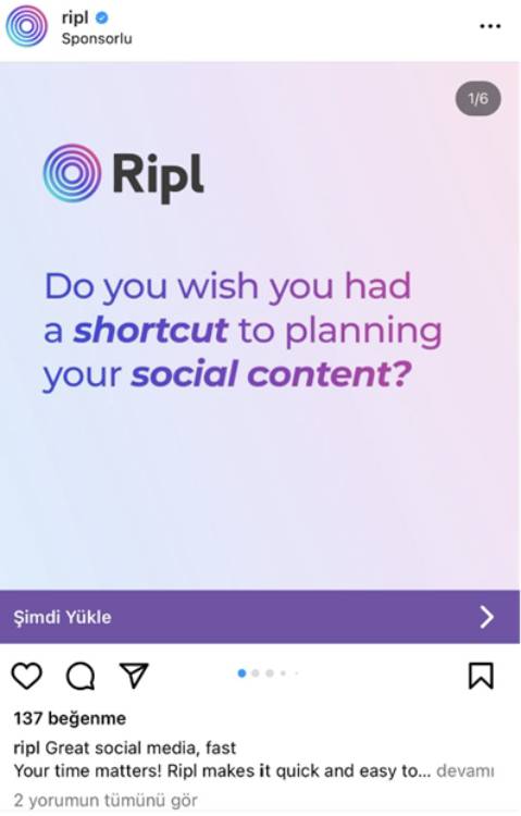 instagram carousel reklamlar