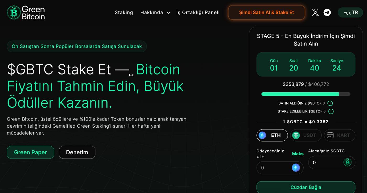 Green Bitcoin TR website