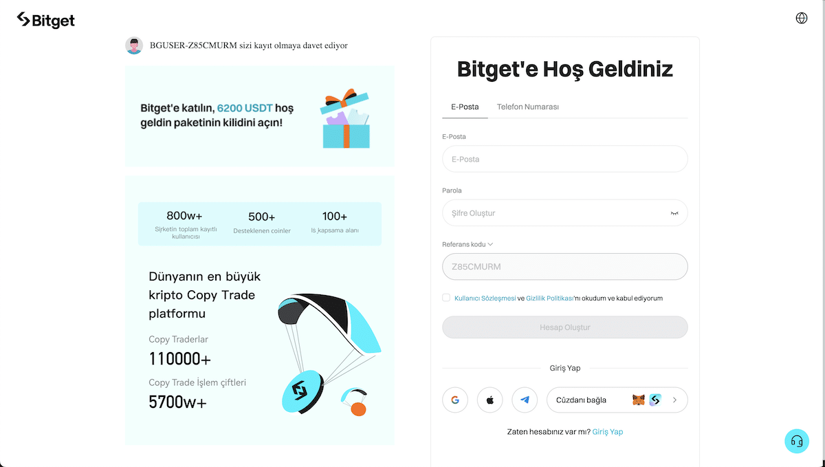 Bitget Hesabı Nasıl Açılır?