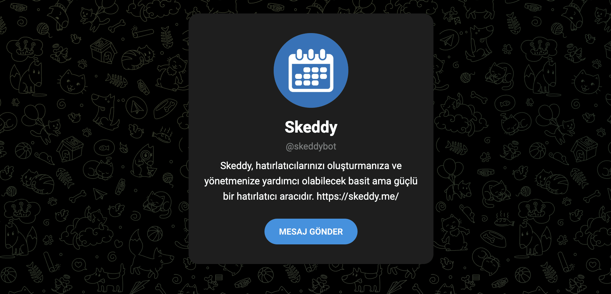 Skeddy - en iyi telegram botları