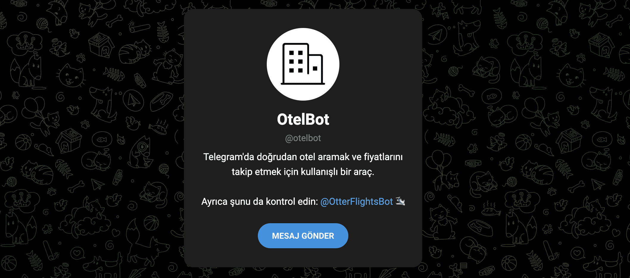 HotelBot - en iyi telegram botları