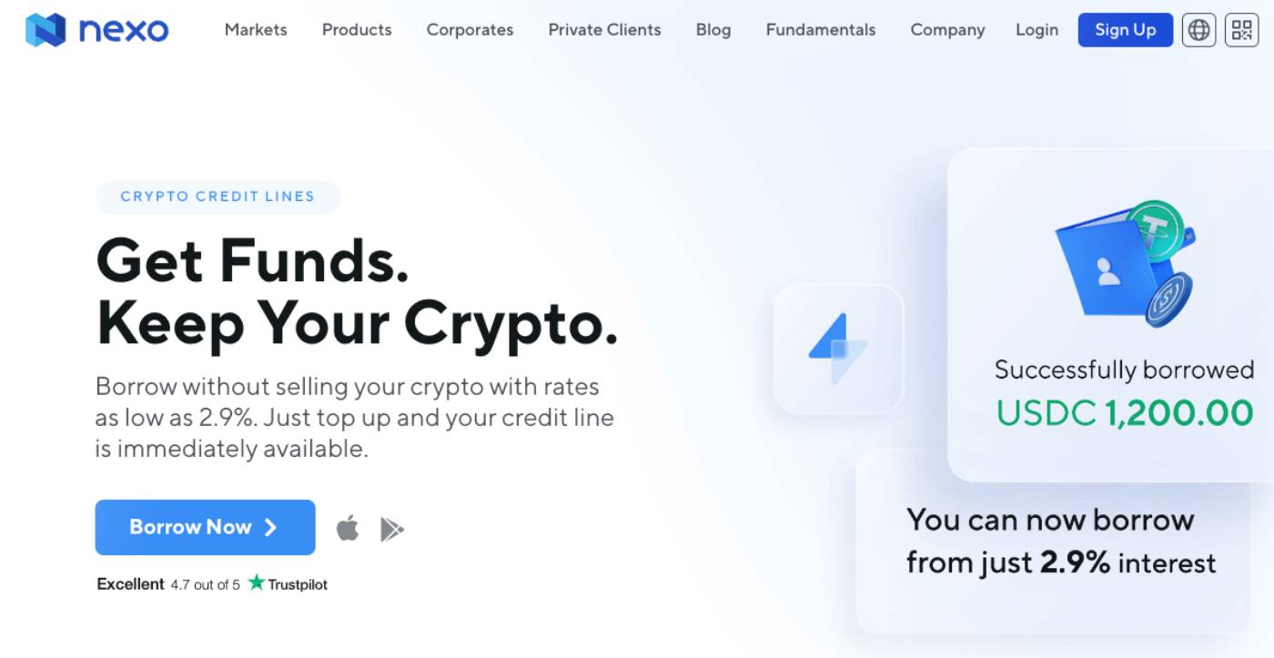 Nexo - En İyi Kripto Kredi Platformları