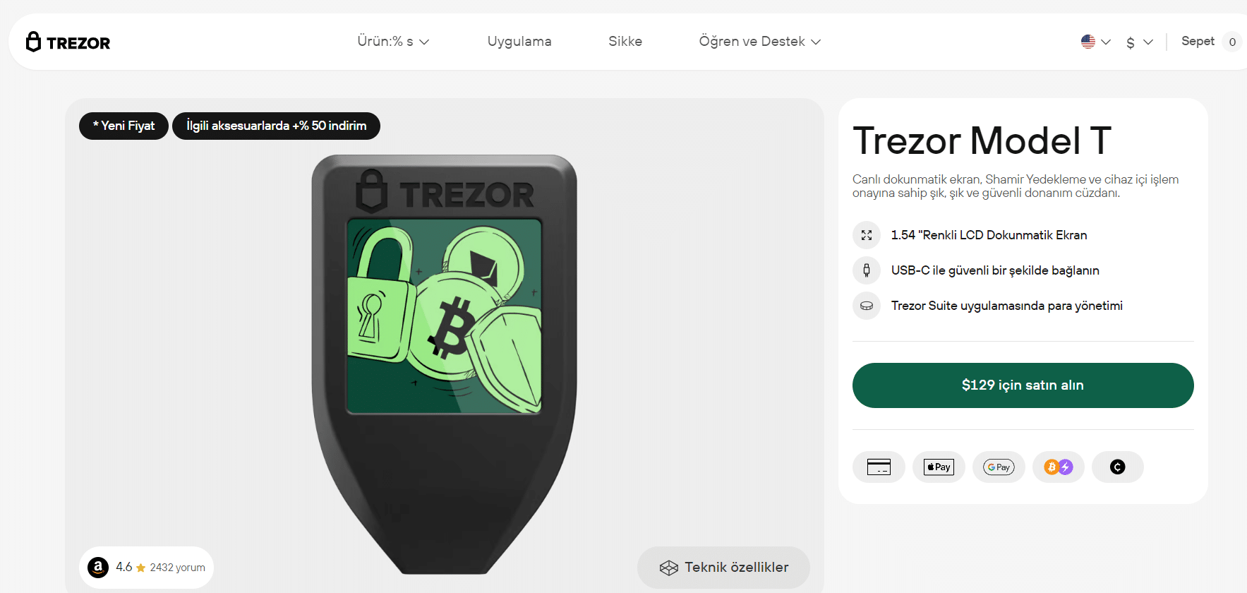 trezor t - en iyi kripto donanım cüzdanları