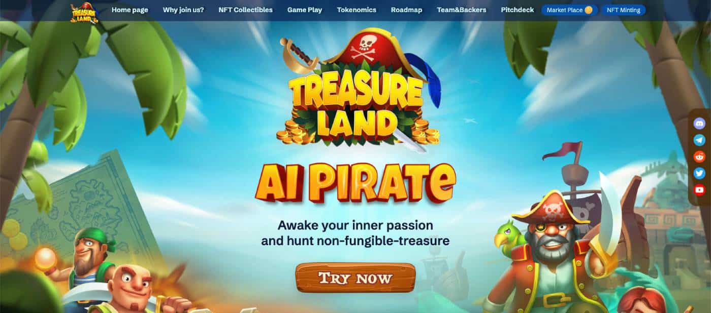 Treasure Land - En İyi Web3 Oyun Şirketleri