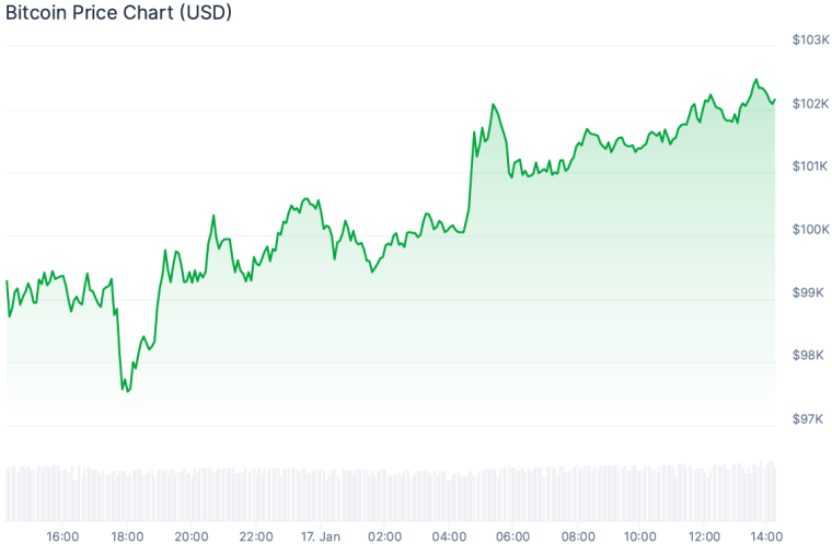 Bitcoin fiyat grafiği.